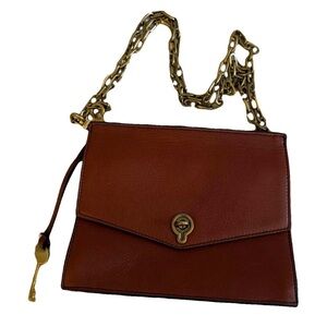Fossil Brown Leather Shoulder Bag